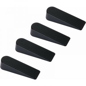 Cale Porte， 4 Pack Arrêt Cale de Porte Caoutchouc Mise A Niveau Arret de Porte, 100% Silicone, Non Toxique, Non Odeur, Noir