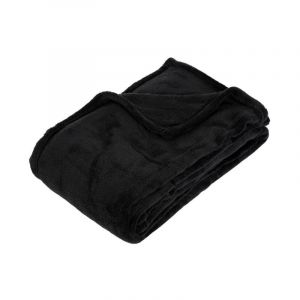 Plaid Polaire Microfibre 125x150cm Noir