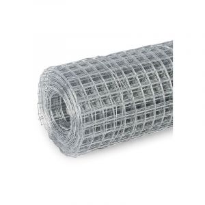 Grillage Souple 1X25 M 100% Acier Galvanis&eacute; Rouleau Grillage Fil &Eacute;lectrosoud&eacute; R&eacute;ticul&eacute;e 6X6MM