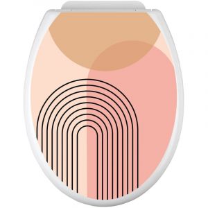 Stickers Abattant wc - Boho - 35x43 cm - Adhésif + Protection mate