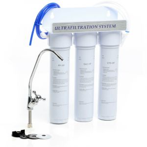 Naturewater - NW-3-PPGACCTO Filtre à eau potable – 3 étapes – 280 x 100 x 345 mm – 210 l/h – Sédiments pp et Charbon actif en bloc et granulés –