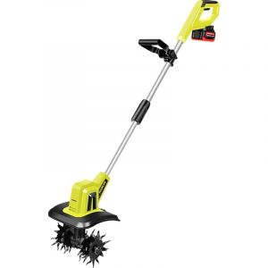 Andyou - Motobineuse, BêChe sans Fil 20 v avec Batteries, Largeur De Travail 22 Cm, Profondeur De Labour 16 Cm, Motobineuse éLectrique pour Jardin Et