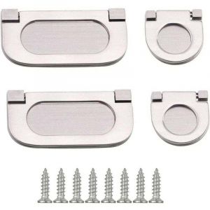 4 Pi&egrave;ces Poign&eacute;es Invisibles Poign&eacute;e Tiroir Poign&eacute;e Encastrable Poignee Porte , XU,Cuisine Poign&eacute;es Placard Tiroir Poignee Meuble Chambre Meubles