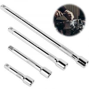 Rallonges de cl&eacute;s &agrave; douille Jeu de 4 rallonges 1/4 pouce 50mm, 75mm, 100mm, 150mm, Prolongateur Cliquet, pour Cl&eacute; &agrave; Cliquet Manuelle/Pneumatique