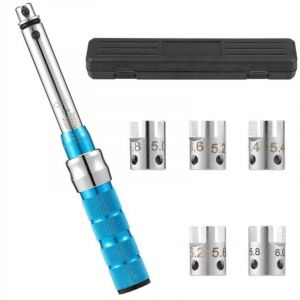 Cl&eacute; Dynamom&eacute;trique &agrave; Rayons, de Cl&eacute;s Rayons Moto 2-10 NM, Roue en Acier avec Bo&icirc;te Rangement, 5,0-6,8 mm