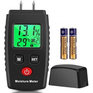Testeur Humidit&eacute;, D&eacute;tecteur d'Humidit&eacute; &agrave; Broche avec 3 Modes, &Eacute;cran LCD avec r&eacute;tro&eacute;clairage vert, D&eacute;tecteur de Moisissures pour Bois et Mat&eacute;riaux de