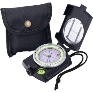 Jusch - Boussole, Boussole Randonn&eacute;e avec Sac de Transport, Boussole Multifonction Professionnelle de Imperm&eacute;able