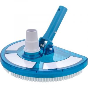 Pool Supply Tête d'aspirateur de piscine lestée, corps incurvé transparent en demi-lune – Connexion pivotante, poignée de poteau – pour piscines hors