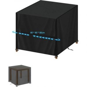 Housse Carr&eacute;e Table Jardin Housse Protection Table Carr&eacute;80x80x80cm420D Oxford Housse Table Basse Jardin Exterieur Bache Salon