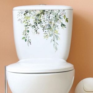 Autocollant mural plante/fleur &ndash; &Eacute;tanche, pour abattant WC, r&eacute;servoir ou mur de salle de bain