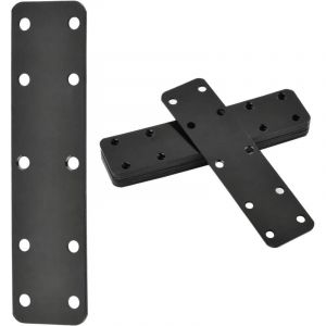 10 Pi&egrave;ces Plaques D'assemblage Plates, Connecteur Bois, 35x140 mm Patte de Fixation, Plaque Metallique, Fer Plat, Connecteur de R&eacute;paration, Patte de