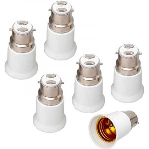 Adaptateur de douille B22 vers E27 pour ampoules LED, 230 V CA, utilis&eacute; pour convertir les douilles B22 en douilles E27, type &agrave; vis et &agrave; ba&iuml;onnette,