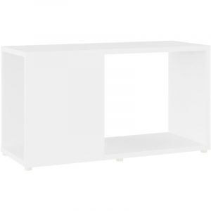 Helloshop26 - Meuble tv multimédia étagère télévision buffet téléviseur salle à manger salon chambre 60 x 24 x 32 cm bois d'ingénierie blanc