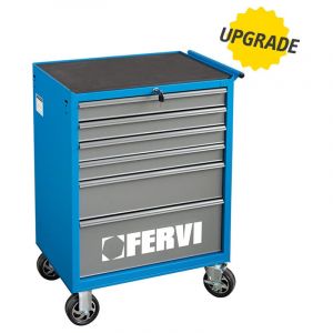 Chariot d'atelier outils caisse roulettes roulant servante Fervi C900/B