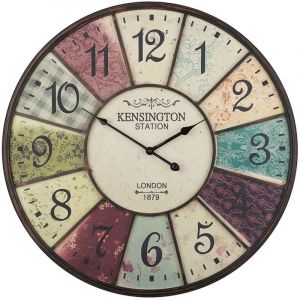 Horloge au Style Moderne en Acier Multicolore et avec Chiffre Arabe pour Int&eacute;rieur Traditionnel Beliani