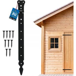 Charni&egrave;re de tonnelle pour portes, volets, portails, tonnelle en acier noir 400 mm