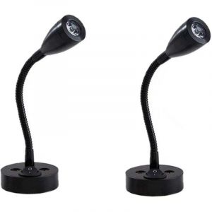 2 Pi&egrave;ces Lampes de Lecture Spot LED 12V Interrupteur r&eacute;glable Lampe de Chevet Murale lumi&egrave;re int&eacute;rieure Camping-Car 6000K Blanche pour Camping-Car