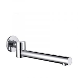 Linghhang - Bec de Baignoire Rotation à 180° Bec Déverseur pour Baignoire Laiton Robinet de Buse Ronde Pliable Bec Bain Déverseur Mural Robinet de