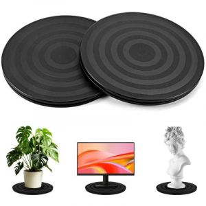 2 Pcs Tourne-Disque Rotatif à 360°Plateau Pivotant,TV Support Pivotant Plateau Universel Rond Plateau Tournant Manuel avec Roulement à Bille pour