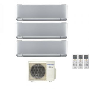 Panasonic - Trial Split r&egrave;versible Air Conditioner Series Etherea Silver 9+9+12 with CU-3Z52TBE R-32 Wi-Fi Integrated 9000+9000+12000 Silver