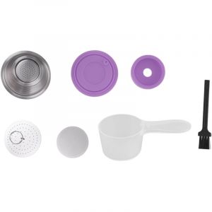 Tasse &agrave; Capsules de caf&eacute; Rechargeable, Tasse Filtrante Rechargeable en Acier Inoxydable Compatible avec les Filtres &agrave; Dosettes R&eacute;utilisables Ensemble