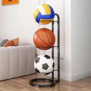 Support Ballon Foot, Rangement Ballon Vertical, Support Ballon Basket en Métal, Support de Basket-Ball, Porte Ballon Basket Amovible, de Balle pour