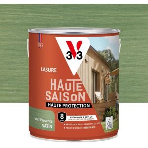V33 Lasure V33 Haute saison 8 ans vert provence satin&eacute; 2.5 l
