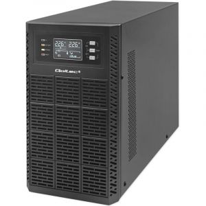 Onduleur Qoltec 3 kVA 3 000 W Facteur de puissance 1,0 LCD EPO USB En ligne