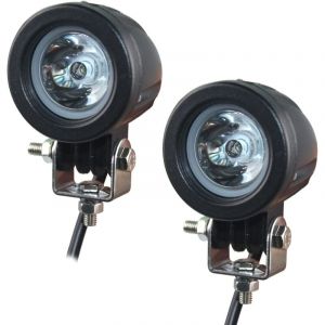 Phare led Moto, ericksen-tech 2inch 10W led Phares de Travail Projecteur,Phare de Travail à led, Feux Additionnels Moto, 3600LM 6500K 12V IP68 for