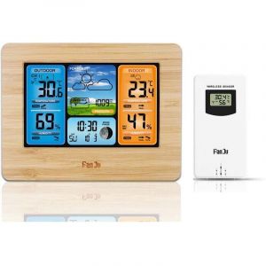 Station m&eacute;t&eacute;o sans Fil Station m&eacute;t&eacute;o num&eacute;rique avec Station m&eacute;t&eacute;o Thermom&egrave;tre avec Alarme et humidit&eacute; Barom&egrave;tre Alarme Horloge m&eacute;t&eacute;o &agrave; Phase Lunaire