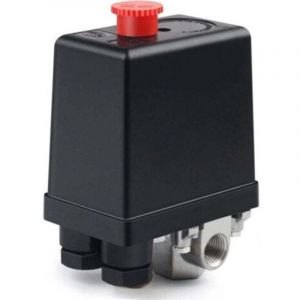 R&eacute;gulateur de Pression D'air 220V Soupape de Compresseur D'air 4 Trous Commutateur de Compresseur D'air pour Une R&eacute;duction Rapide de la Pression