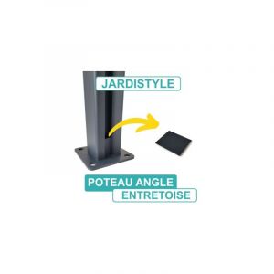 Cloture&jardin - Entretoises pour Poteau d'Angle Aluminium Gris Anthracite - 2,5 cm