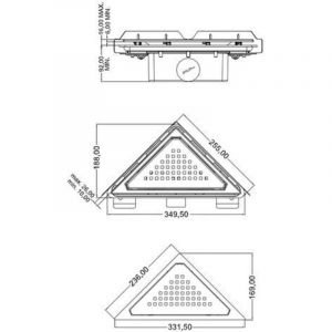 Nicoll - Siphon de douche d'angle Docia