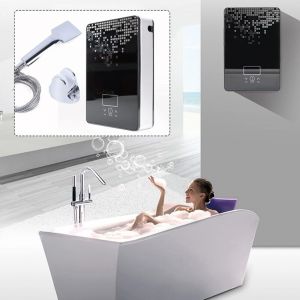 6500W 220V Chauffe-eau instantan&eacute; R&eacute;chauffeur Instantan&eacute; Chauffe-eau Electrique Chauffe - eau douche avec pommeau de douche, Thermostatique, s&ucirc;r,