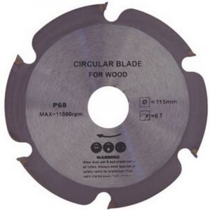 Ecef - disque a' bois 115 mm e'paisseur 2 mm trou 22,23 mm lame 6 dents pour meuleuse pour bois agglome're' et plastique