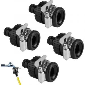 Lot de 4 adaptateurs de robinet universels pour robinets de 14 &agrave; 24 mm de diam&egrave;tre et tuyau d'arrosage,AAMUNPA