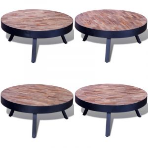 Vidaxl - Table basse ronde Bois de teck recycl&eacute; - Table Basse - Table Ronde - Meubles Design - Mobilier Int&eacute;rieur - Table En Bois - Home & Living