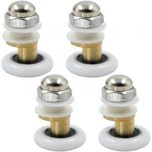 Poulie de porte de douche - Roulettes de Douche Roue pour Coulissantes Rouleaux De Douche Laiton Cabine de Douche Porte a Roulette Roue 4PCS 23mm