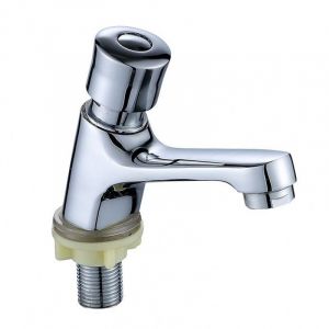 Alovez - Robinet Poussoir Temporisé G1/2 Robinet Poussoir Eau Froide Robinets De Lavabo Pour Salle De Bain Robinet Salle Bain Robinet Salle De Bain