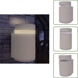 Vidaxl - Applique murale ext&eacute;rieure demi-cylindrique Aluminium Gris - Applique Murale Exterieure - &Eacute;clairage Ext&eacute;rieur - Luminaire Mural - Lampadaire