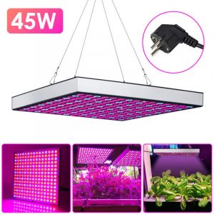 45W Lampe Horticole LED Croissance Floraison, Lampe de Culture LED Grow Light Indoor 225LEDs