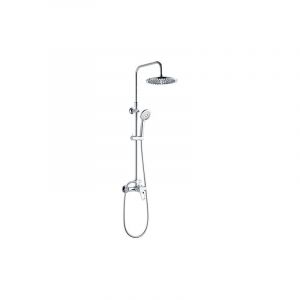 Colonne de Douche siroco – Tête 200 mm Orientable – Douchette 1 Jet – Bras Télescopique Rotatif – Chromé - Edouard Rousseau