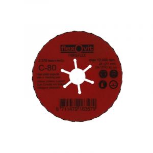 Disque abrasif appliqué fibreflex - Ø125 mm - Grain 80 Flexovit
