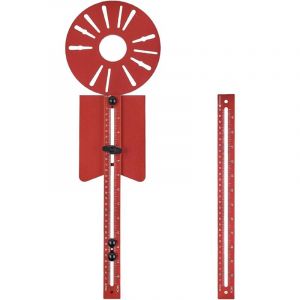 Kit de guide de toupie Gabarit de coupe circulaire robuste de 73 cm (29 po) avec guides en aluminium gradu&eacute;s de 40 cm (16 po) et 76 cm (30 po),