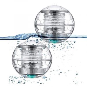 2 Pack Lumi&egrave;re de Piscine Solaire Flottant Eclairage LED Automatique Couleur Changement &Eacute;tanche Boule Lampe Solaire pour Bassin Jardin, Piscine,