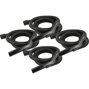 vhbw 4x Tuyau flexible compatible avec K&auml;rcher A 2554 Me, A 2604, A 2701, A 2656 X Plus, A 2654 Me aspirateurs - 3 m, poign&eacute;e