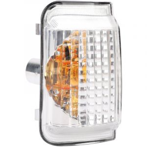 Debuns - Boîtier de clignotant de rétroviseur latéral, lentille transparente en polycarbonate, cache de clignotant de rétroviseur extérieur pour