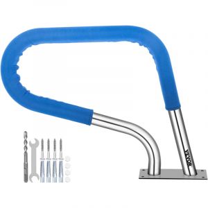 Vevor &ndash; Rampe d'acc&egrave;s piscine en inox 81,2x58,4 cm &ndash; Capacit&eacute; 115 kg &ndash; Tube 4,8 cm &ndash; Housse de poign&eacute;e 1,2 m &ndash; 4 ancres incluses