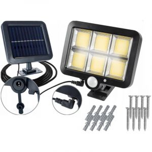 Lampe solaire LED halogène avec détecteur de mouvement PIR