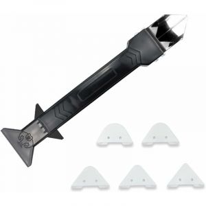 Joint silicone joint 5 en 1 grattoir, enleve joints silicone,outil joint silicone,kit de Lisseur de joints Silicone grattoir &agrave; co